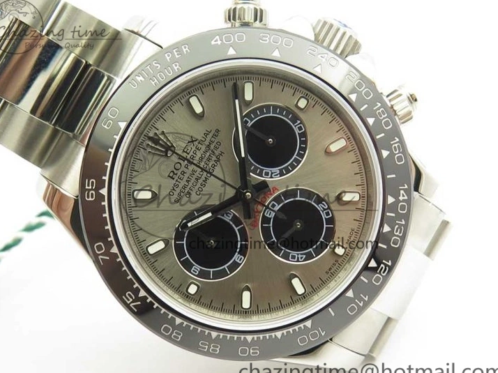 on SS Daytona Ceramic Best JHF Bracelet Edition Dial Bezel 116519 A4130 Gray 1226